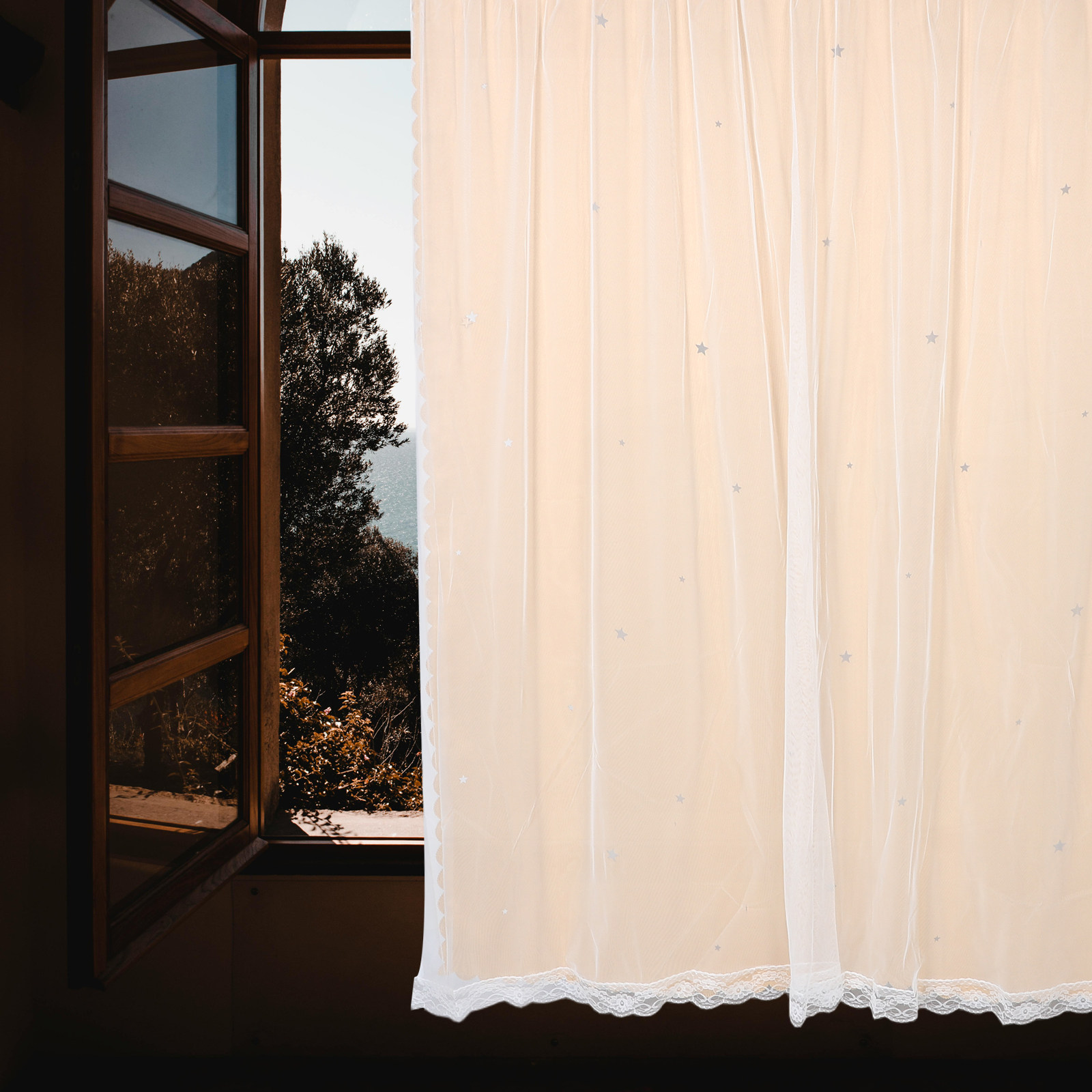 Star Hollow Pattern Blackout C - đánh giá và giá Home Decor Curtain