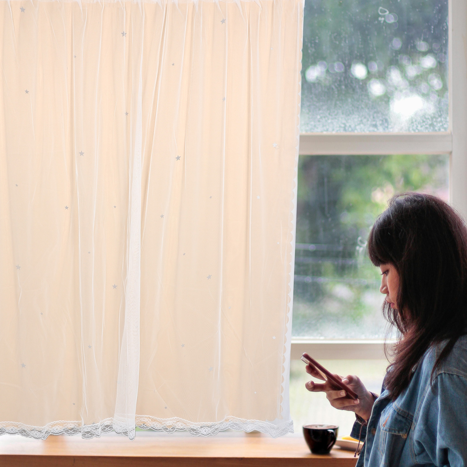 Star Hollow Pattern Blackout C - đánh giá và giá Home Decor Curtain