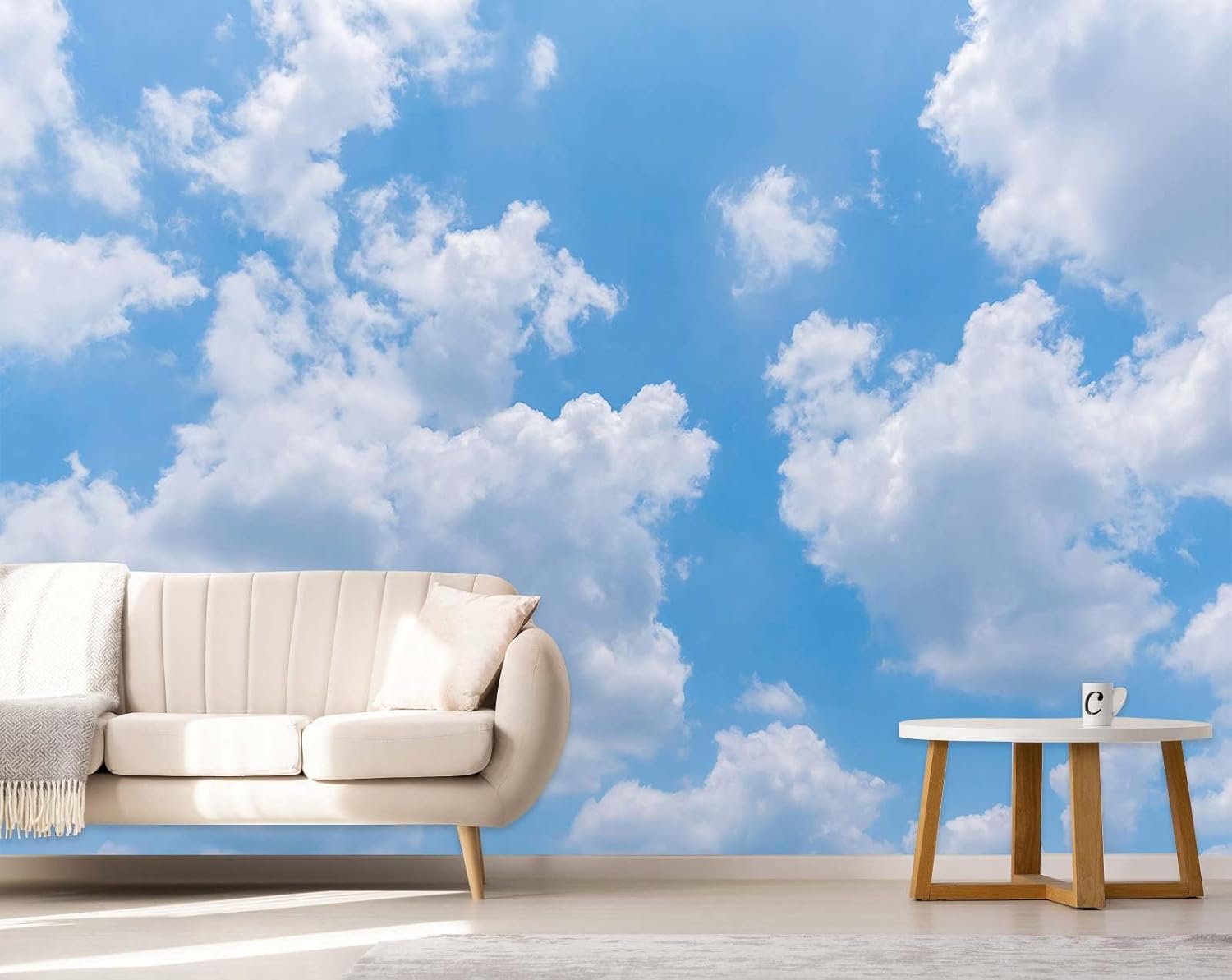 Vibrant Blue Sky Cloud Tapestr - đánh giá và giá Home Decor Under 100