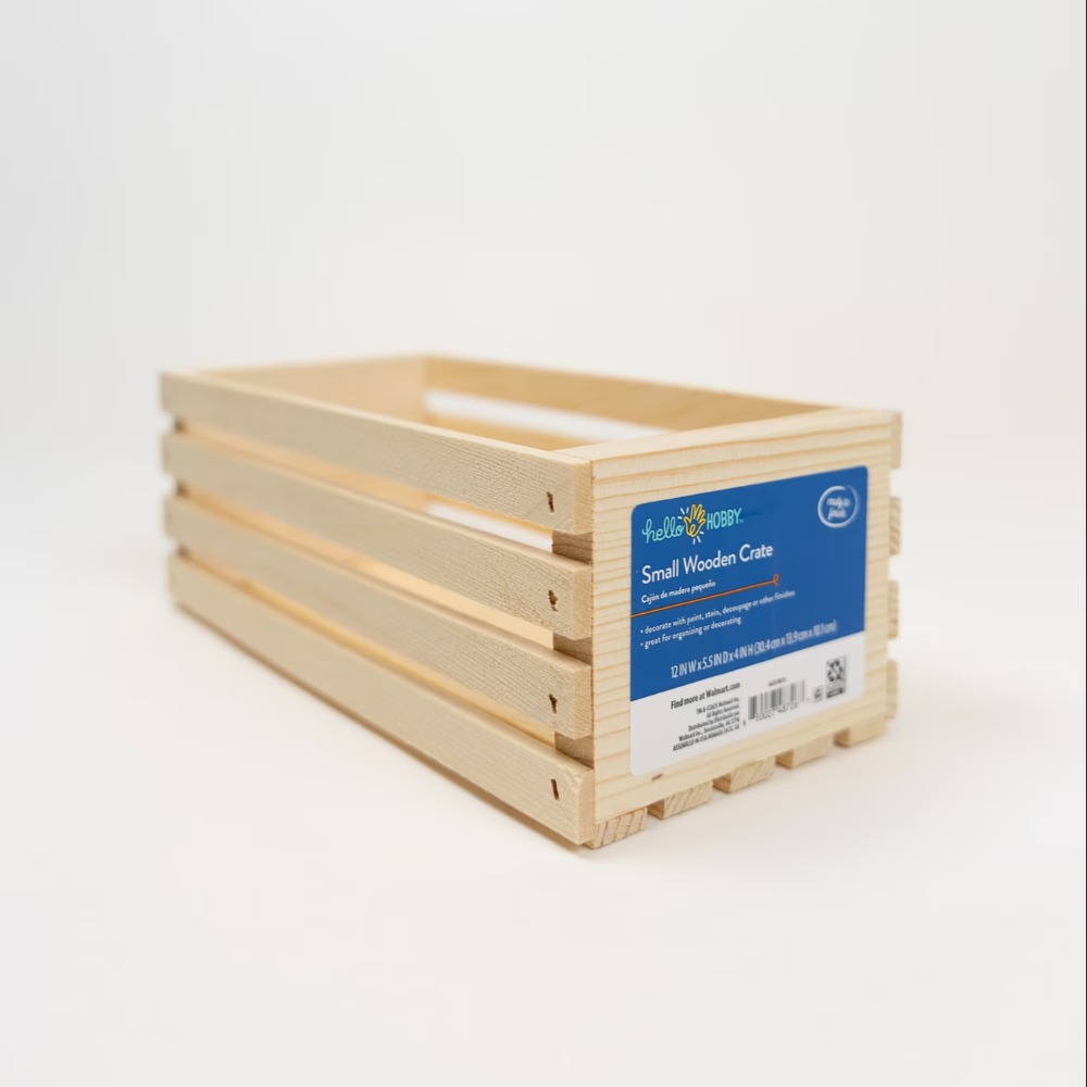 Unfinished Wood Crate Storage  - đánh giá và giá Home Decor Organizer