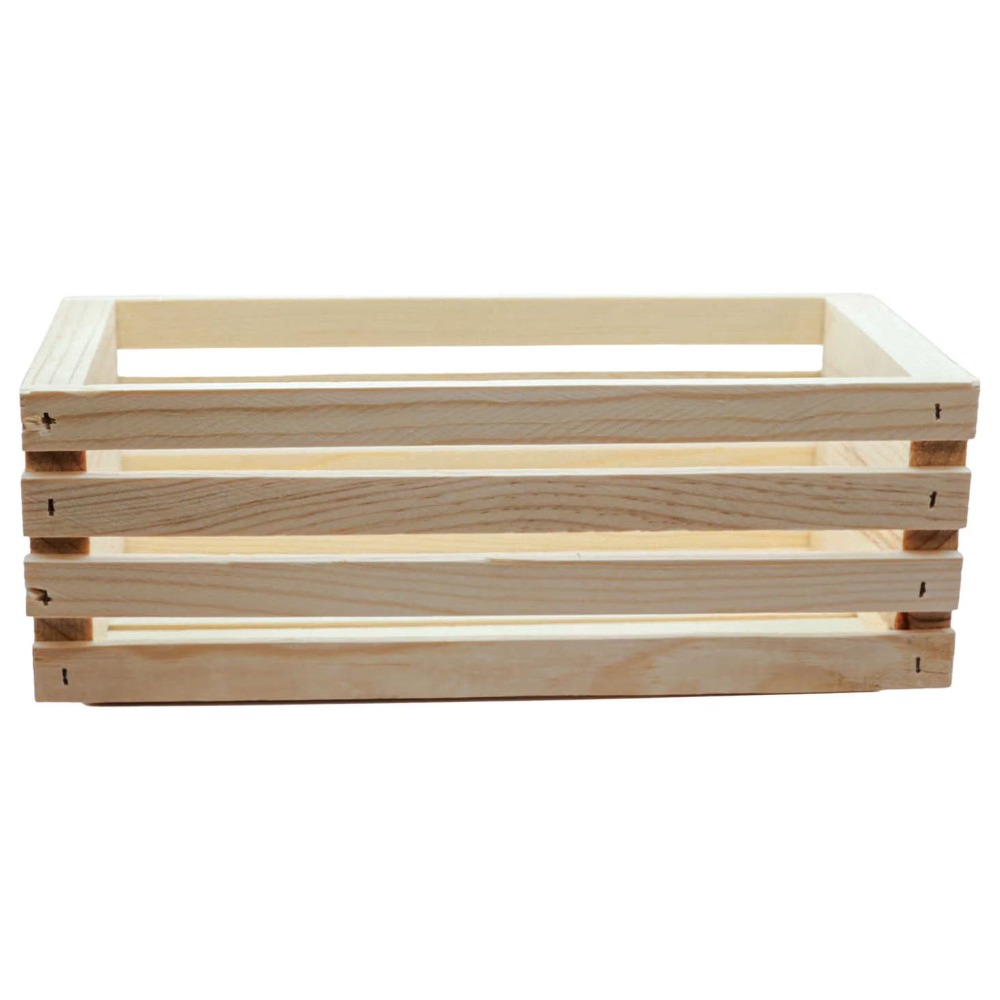 Unfinished Wood Crate Storage  - đánh giá và giá Home Decor Organizer