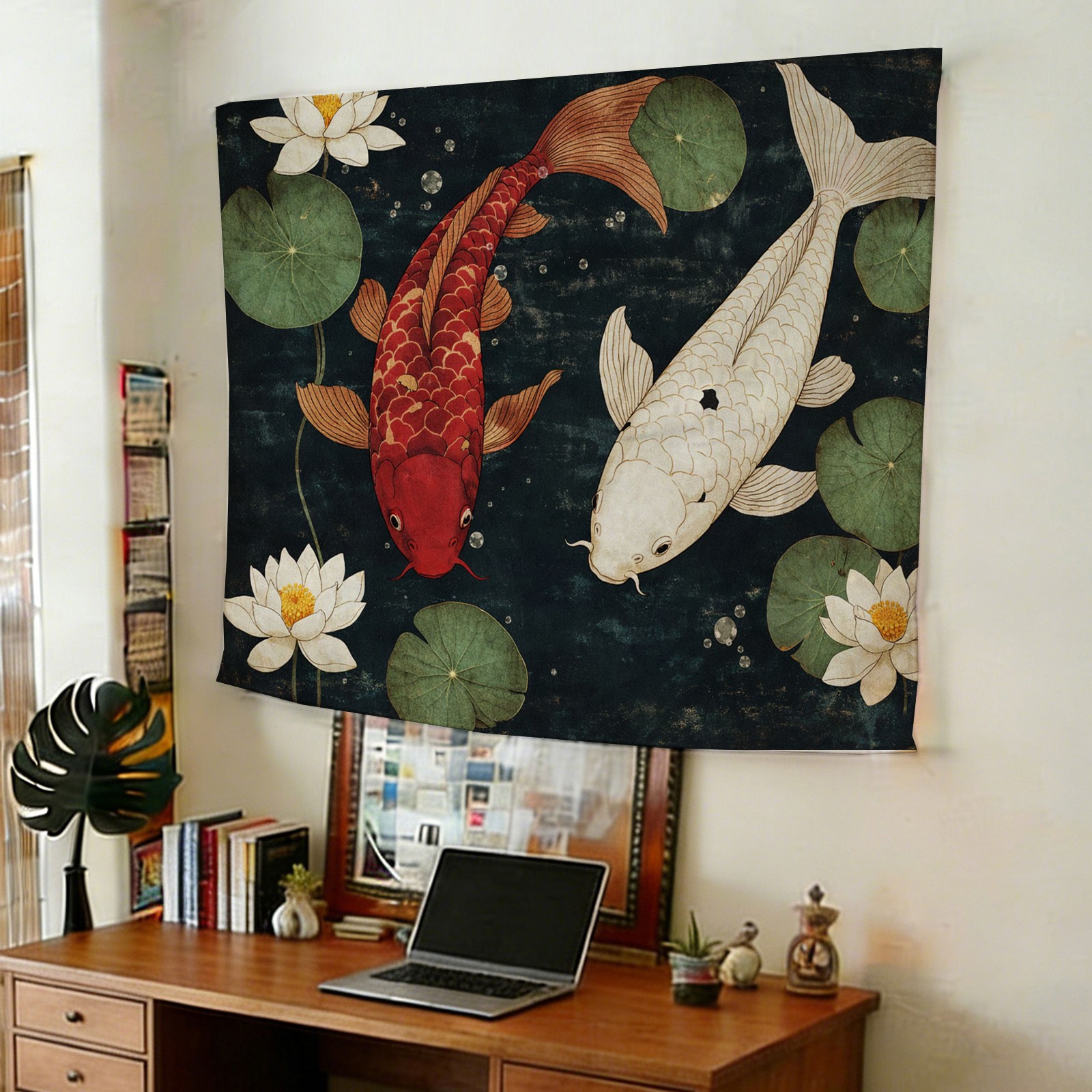 Luxury Koi Fish and Lotus Flow - đánh giá và giá Home Decor Japandi Style