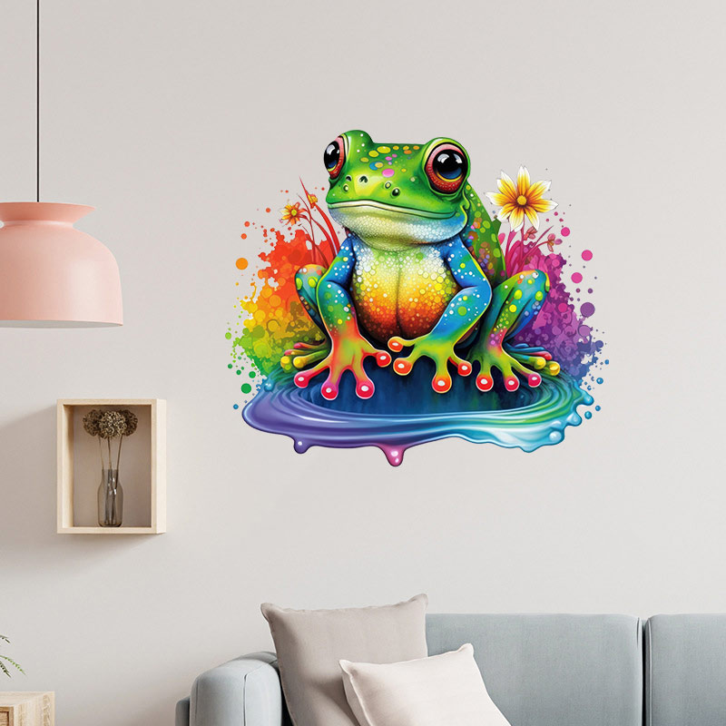 M728 Cute Rainbow Frog Wall St - đánh giá và giá Home Decor Y2K