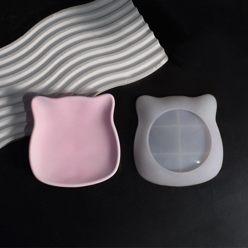 Plaster Cat Dish Mold Kitten T - đánh giá và giá Ceramic Trinket Dish