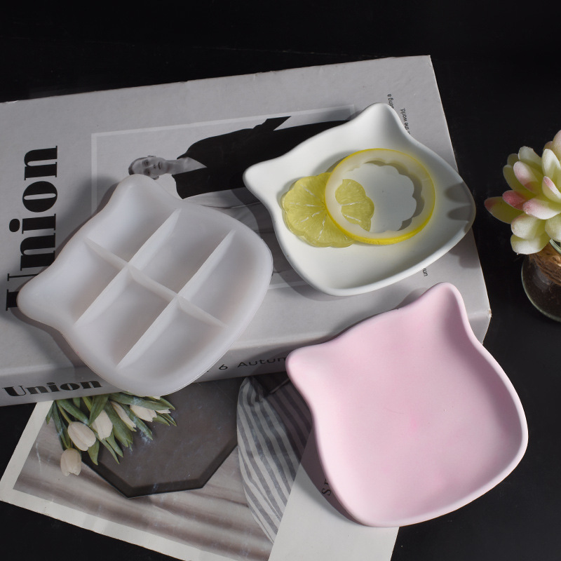 Plaster Cat Dish Mold Kitten T - đánh giá và giá Ceramic Trinket Dish