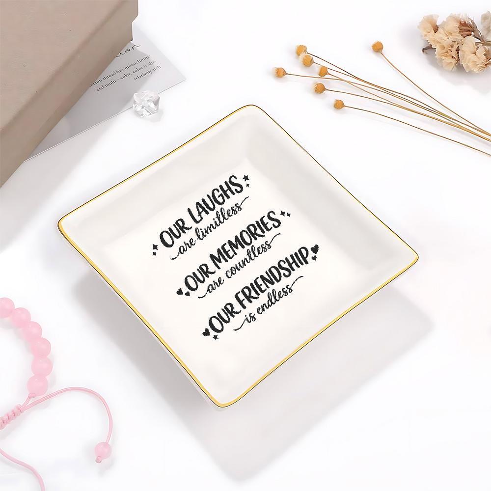 Jewelry Stand Friendship Quote - đánh giá và giá Ceramic Trinket Dish