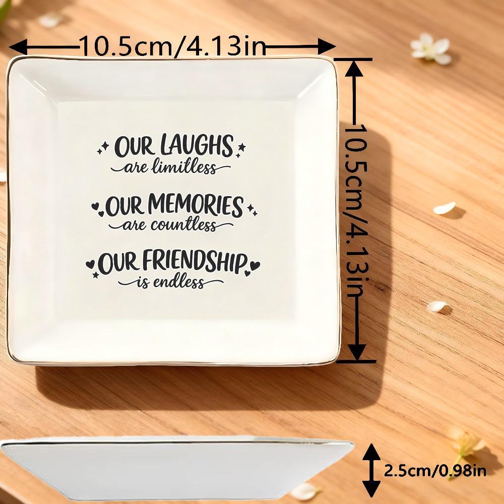 Jewelry Stand Friendship Quote - đánh giá và giá Ceramic Trinket Dish