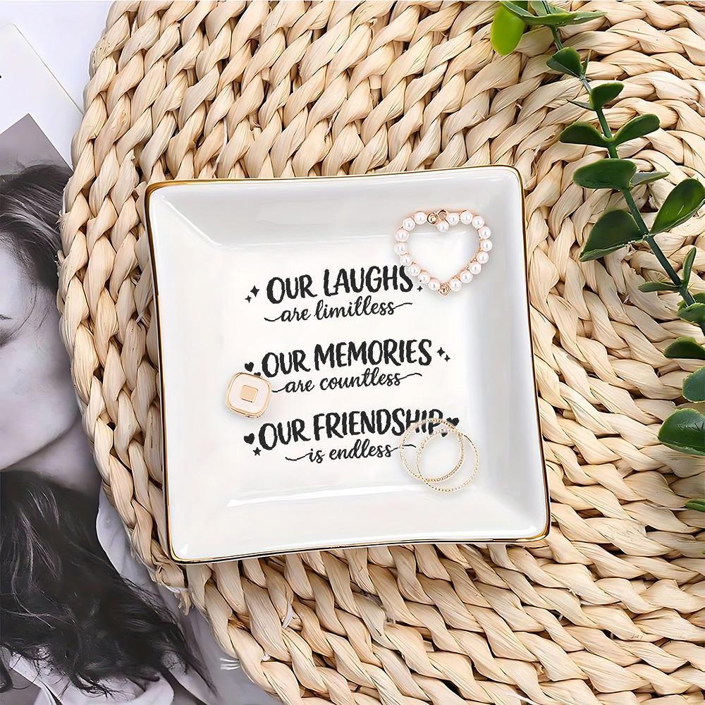 Jewelry Stand Friendship Quote - đánh giá và giá Ceramic Trinket Dish