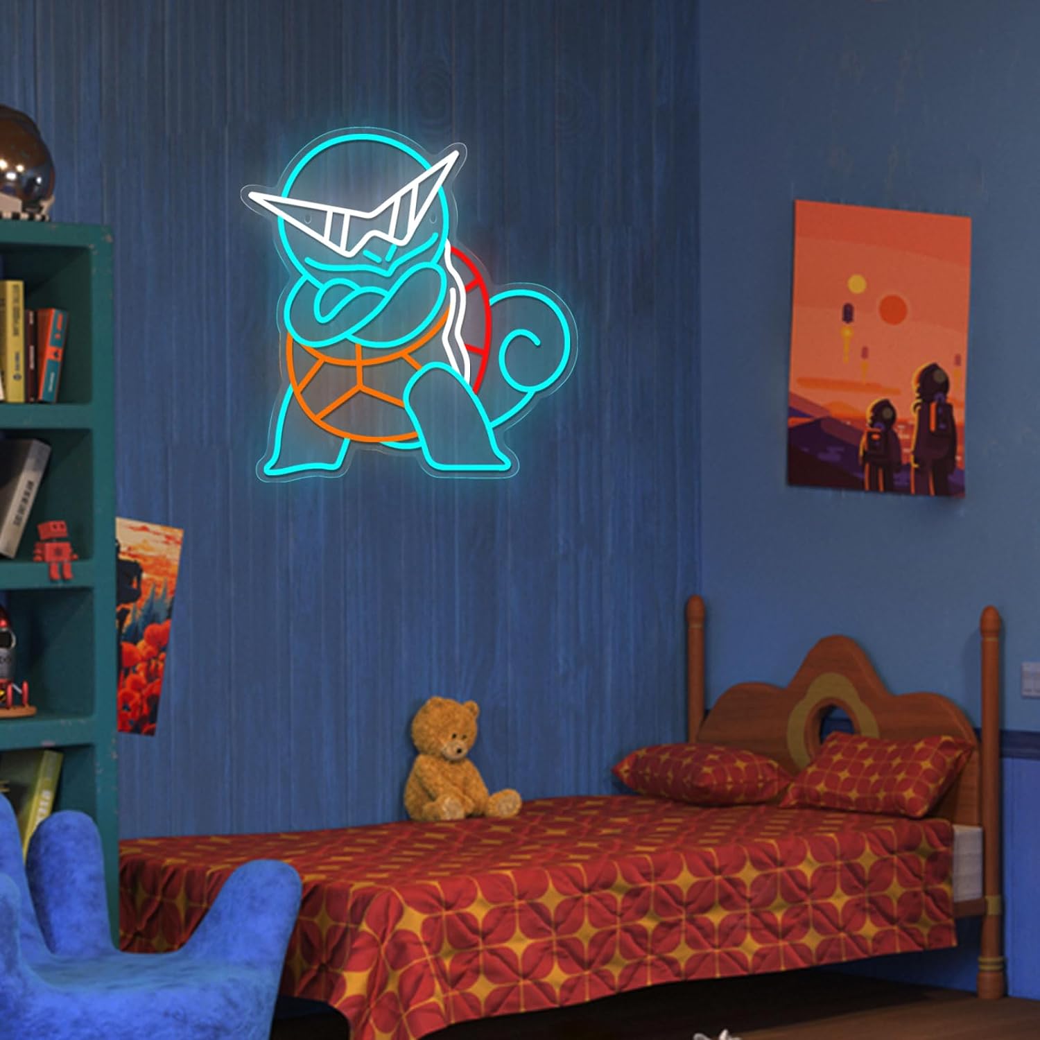 Pokemon Squirtle Neon Sign LED - đánh giá và giá Home Decor Etsy