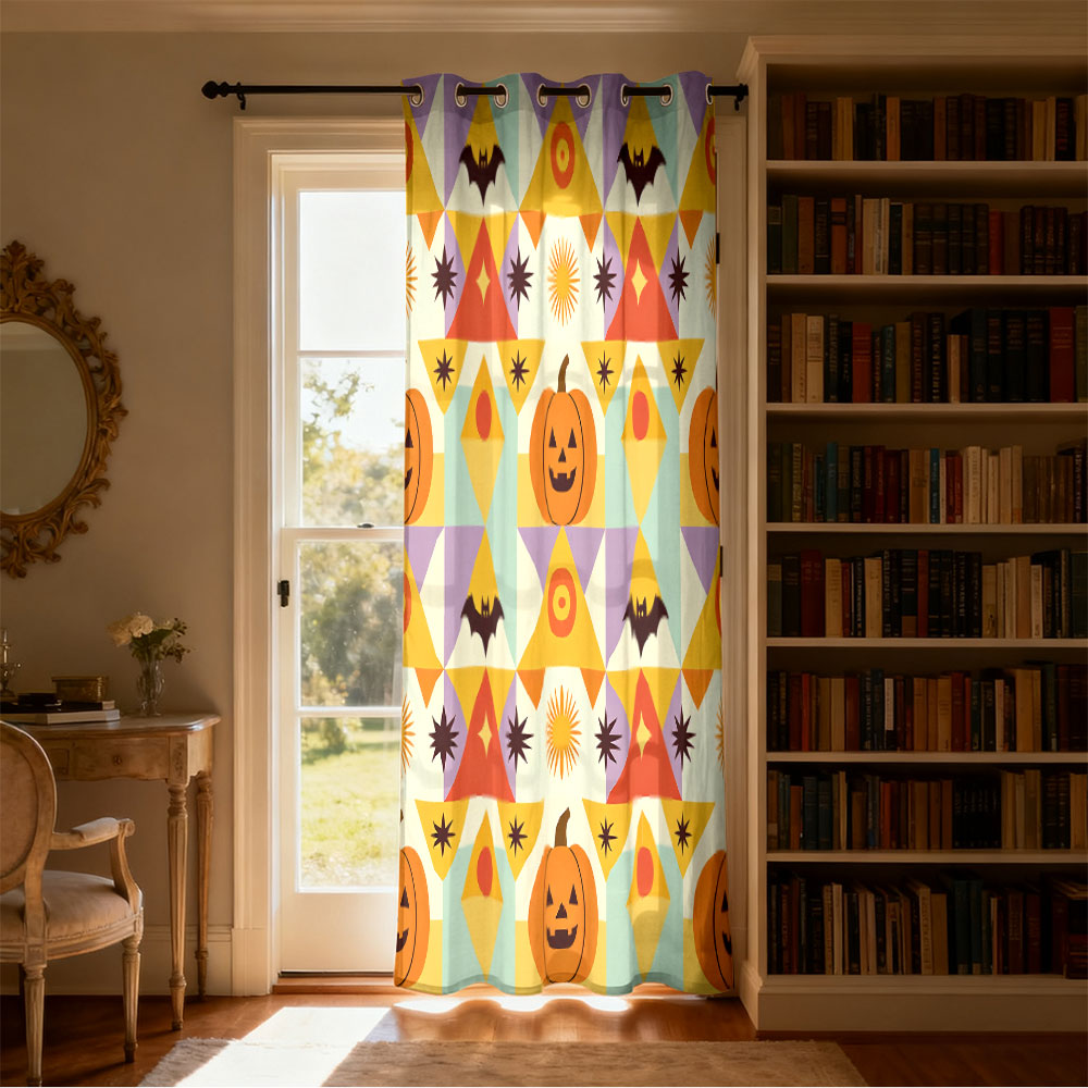 1pc Halloween pumpkin bat geom - đánh giá và giá Home Decor Curtain