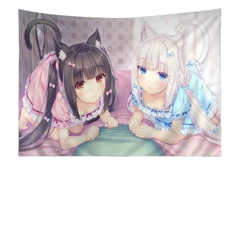 VIKAMA Cat Girl Anime Tapestry - đánh giá và giá Home Decor Under 100