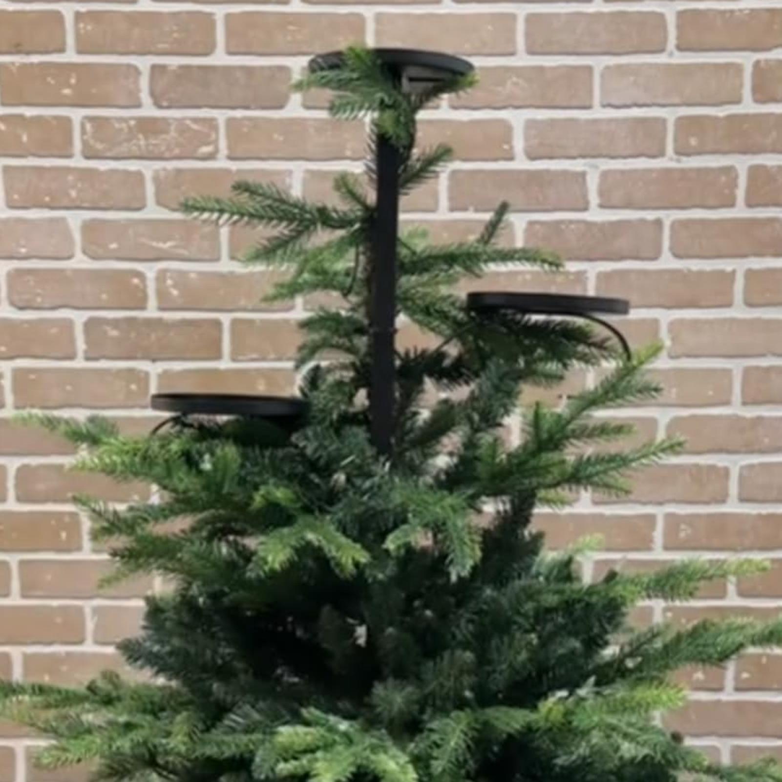 Metal Black Triple Tree Topper - đánh giá và giá Home Decor Xmas Tree
