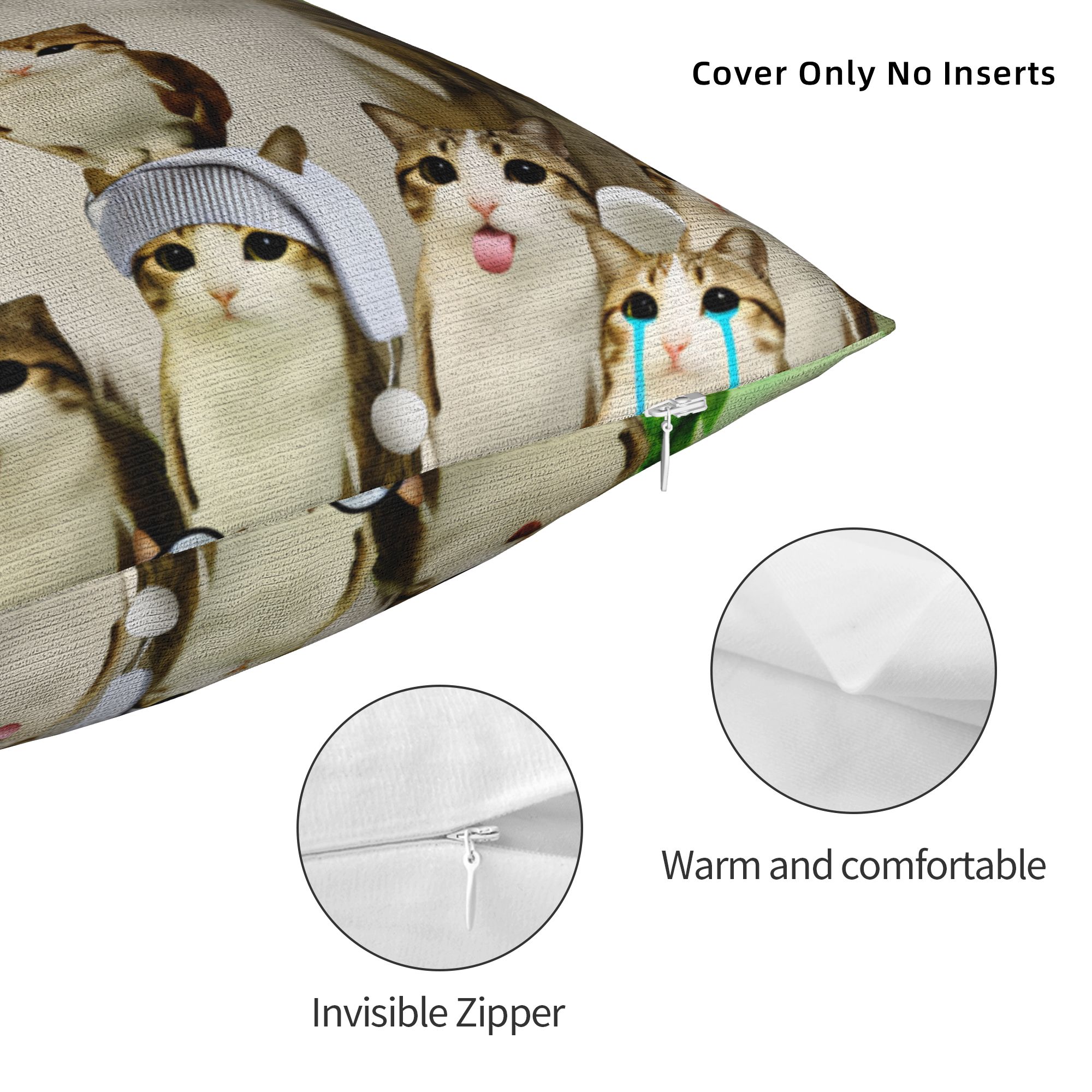 Pillow Cover Funny Meowl Cat F - đánh giá và giá Home Decor Png
