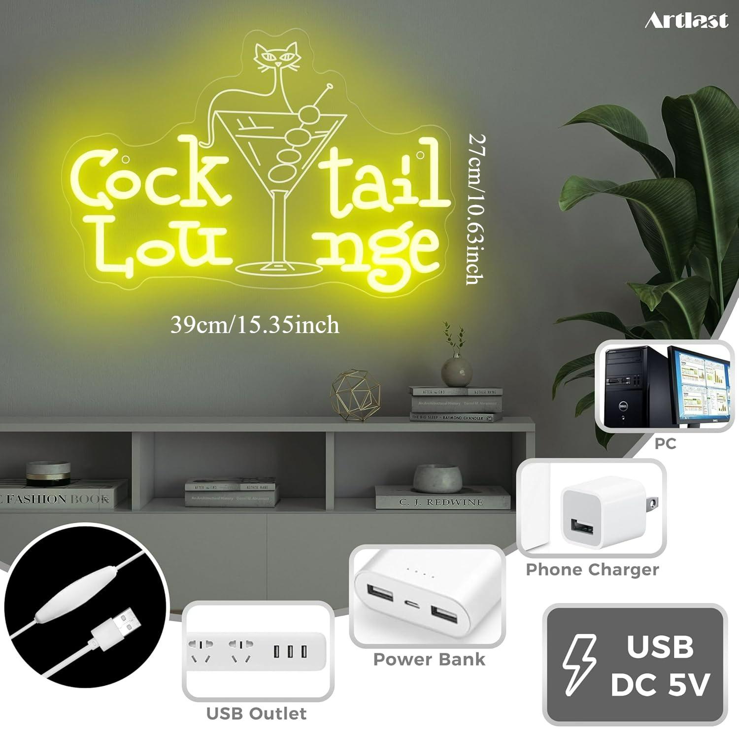 Cocktail Lounge Neon Sign Dimm - đánh giá và giá Home Decor Aesthetic
