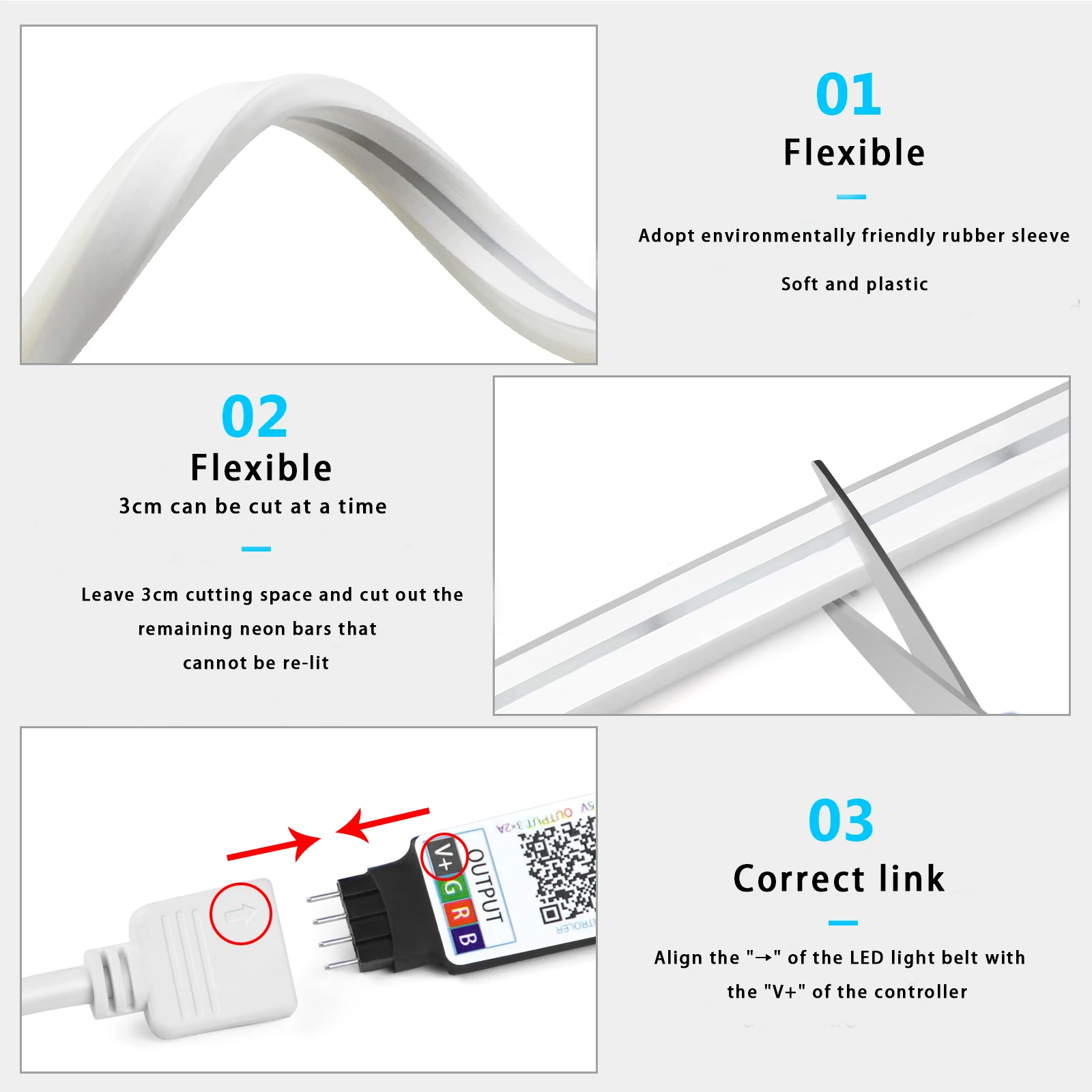 1-5m RGB LED Neon Strip Light  - đánh giá và giá Led Strip Lights